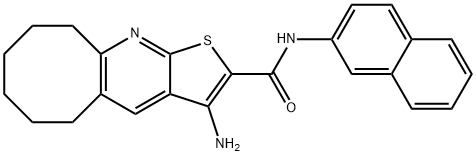 3-amino-N-(2-naphthyl)-5,6,7,8,9,10-hexahydrocycloocta[b]thieno[3,2-e]pyridine-2-carboxamide 结构式