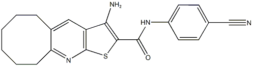 3-amino-N-(4-cyanophenyl)-5,6,7,8,9,10-hexahydrocycloocta[b]thieno[3,2-e]pyridine-2-carboxamide 结构式