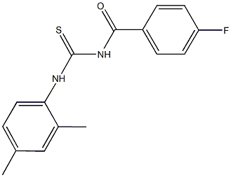 N-(2,4-dimethylphenyl)-N'-[(4-fluorophenyl)carbonyl]thiourea 结构式
