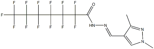 N'-[(1,3-dimethyl-1H-pyrazol-4-yl)methylene]-2,2,3,3,4,4,5,5,6,6,7,7,7-tridecafluoroheptanohydrazide 结构式