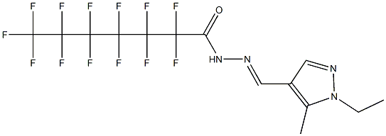 N'-[(1-ethyl-5-methyl-1H-pyrazol-4-yl)methylene]-2,2,3,3,4,4,5,5,6,6,7,7,7-tridecafluoroheptanohydrazide 结构式