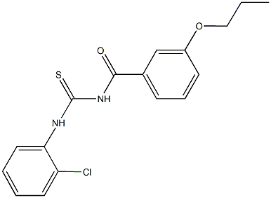N-(2-chlorophenyl)-N'-(3-propoxybenzoyl)thiourea 结构式