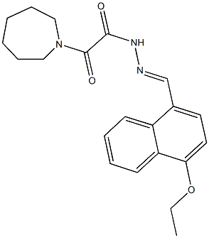 2-(1-azepanyl)-N'-[(4-ethoxy-1-naphthyl)methylene]-2-oxoacetohydrazide 结构式