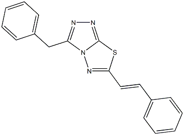 3-benzyl-6-(2-phenylvinyl)[1,2,4]triazolo[3,4-b][1,3,4]thiadiazole 结构式