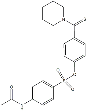 4-(1-piperidinylcarbothioyl)phenyl 4-(acetylamino)benzenesulfonate 结构式