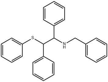 N-benzyl-N-[1,2-diphenyl-2-(phenylsulfanyl)ethyl]amine 结构式