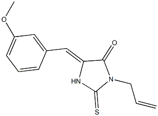 3-allyl-5-(3-methoxybenzylidene)-2-thioxo-4-imidazolidinone 结构式