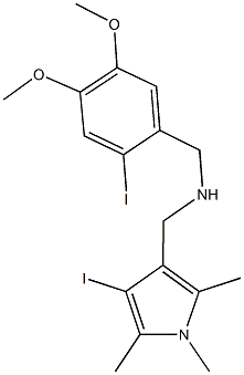 N-(2-iodo-4,5-dimethoxybenzyl)-N-[(4-iodo-1,2,5-trimethyl-1H-pyrrol-3-yl)methyl]amine 结构式