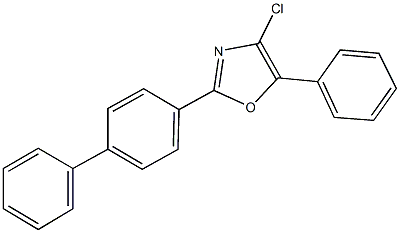 2-[1,1'-biphenyl]-4-yl-4-chloro-5-phenyl-1,3-oxazole 结构式