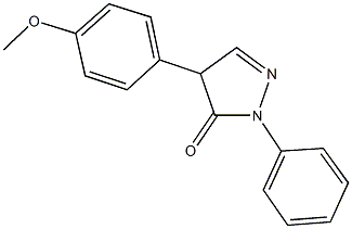 4-(4-methoxyphenyl)-2-phenyl-2,4-dihydro-3H-pyrazol-3-one 结构式