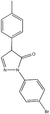 2-(4-bromophenyl)-4-(4-methylphenyl)-2,4-dihydro-3H-pyrazol-3-one 结构式