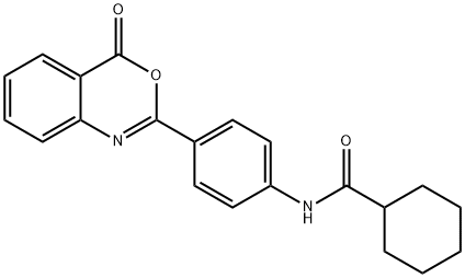 N-[4-(4-oxo-4H-3,1-benzoxazin-2-yl)phenyl]cyclohexanecarboxamide 结构式