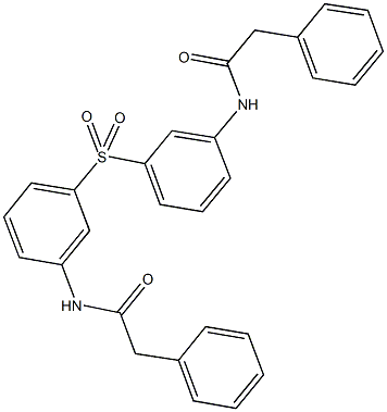 2-phenyl-N-[3-({3-[(phenylacetyl)amino]phenyl}sulfonyl)phenyl]acetamide 结构式