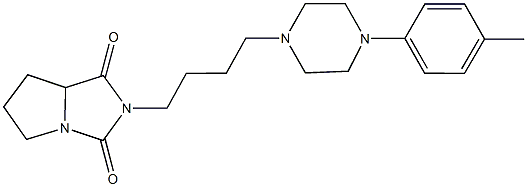 2-{4-[4-(4-methylphenyl)-1-piperazinyl]butyl}tetrahydro-1H-pyrrolo[1,2-c]imidazole-1,3(2H)-dione 结构式