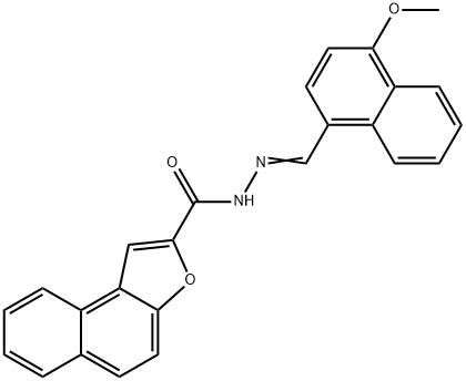 N'-[(4-methoxy-1-naphthyl)methylene]naphtho[2,1-b]furan-2-carbohydrazide 结构式