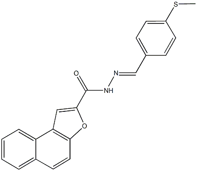 N'-[4-(methylsulfanyl)benzylidene]naphtho[2,1-b]furan-2-carbohydrazide 结构式