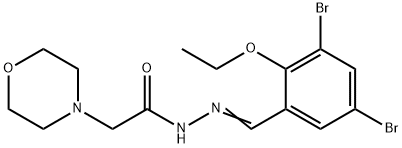 N'-(3,5-dibromo-2-ethoxybenzylidene)-2-(4-morpholinyl)acetohydrazide 结构式