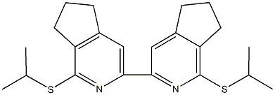 3,3'-bis{1-(isopropylsulfanyl)-6,7-dihydro-5H-cyclopenta[c]pyridine} 结构式