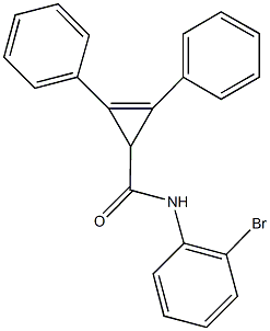 N-(2-bromophenyl)-2,3-diphenylcycloprop-2-ene-1-carboxamide 结构式