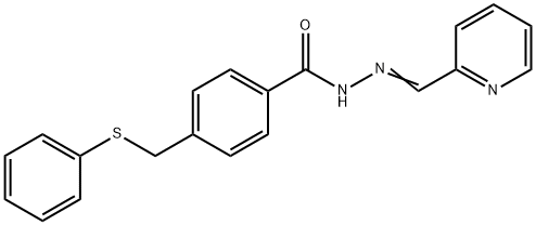 4-[(phenylsulfanyl)methyl]-N'-(2-pyridinylmethylene)benzohydrazide 结构式