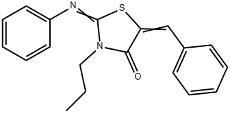 5-benzylidene-2-(phenylimino)-3-propyl-1,3-thiazolidin-4-one 结构式