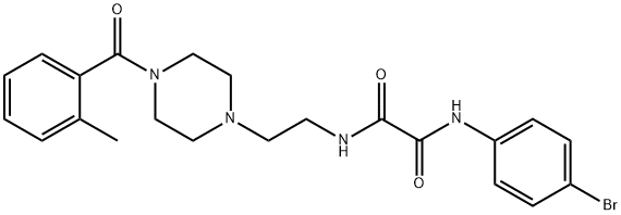 N~1~-(4-bromophenyl)-N~2~-{2-[4-(2-methylbenzoyl)-1-piperazinyl]ethyl}ethanediamide 结构式