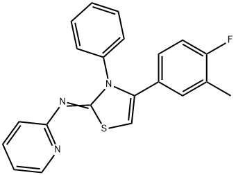 N-(4-(4-fluoro-3-methylphenyl)-3-phenyl-1,3-thiazol-2(3H)-ylidene)-N-(2-pyridinyl)amine 结构式