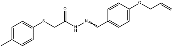 N'-[4-(allyloxy)benzylidene]-2-[(4-methylphenyl)sulfanyl]acetohydrazide 结构式