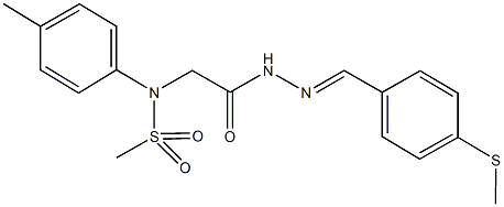 N-(4-methylphenyl)-N-(2-{2-[4-(methylsulfanyl)benzylidene]hydrazino}-2-oxoethyl)methanesulfonamide 结构式