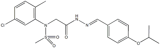 N-(5-chloro-2-methylphenyl)-N-{2-[2-(4-isopropoxybenzylidene)hydrazino]-2-oxoethyl}methanesulfonamide 结构式