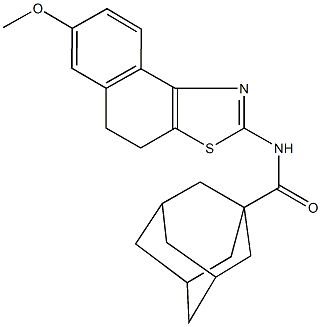 N-(7-methoxy-4,5-dihydronaphtho[1,2-d][1,3]thiazol-2-yl)-1-adamantanecarboxamide 结构式