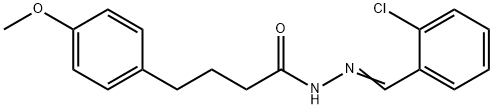 N'-(2-chlorobenzylidene)-4-(4-methoxyphenyl)butanohydrazide 结构式