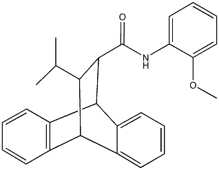 16-isopropyl-N-(2-methoxyphenyl)tetracyclo[6.6.2.0~2,7~.0~9,14~]hexadeca-2,4,6,9,11,13-hexaene-15-carboxamide 结构式