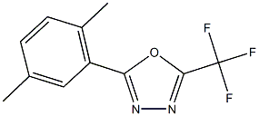 2-(2,5-dimethylphenyl)-5-(trifluoromethyl)-1,3,4-oxadiazole 结构式