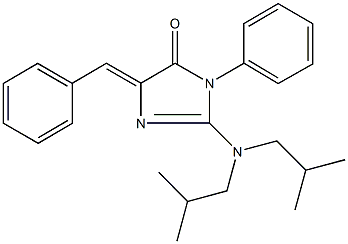 5-benzylidene-2-(diisobutylamino)-3-phenyl-3,5-dihydro-4H-imidazol-4-one 结构式