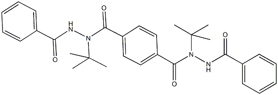 N'~1~,N'~4~-dibenzoyl-N~1~,N~4~-di(tert-butyl)terephthalohydrazide 结构式