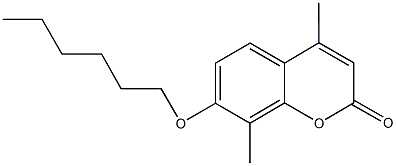 7-(hexyloxy)-4,8-dimethyl-2H-chromen-2-one 结构式