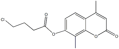 4,8-dimethyl-2-oxo-2H-chromen-7-yl 4-chlorobutanoate 结构式