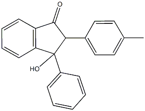 3-hydroxy-2-(4-methylphenyl)-3-phenyl-1-indanone 结构式