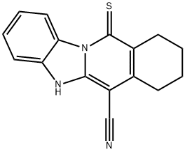11-thioxo-5,7,8,9,10,11-hexahydrobenzimidazo[1,2-b]isoquinoline-6-carbonitrile 结构式