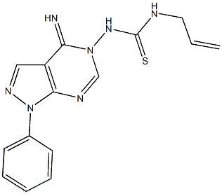 N-allyl-N'-(4-imino-1-phenyl-1,4-dihydro-5H-pyrazolo[3,4-d]pyrimidin-5-yl)thiourea 结构式