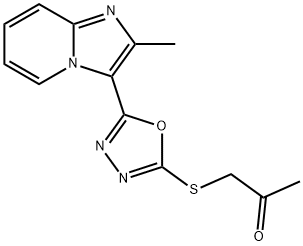 1-{[5-(2-methylimidazo[1,2-a]pyridin-3-yl)-1,3,4-oxadiazol-2-yl]thio}acetone 结构式