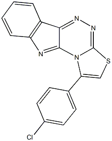 1-(4-chlorophenyl)[1,3]thiazolo[2',3':3,4][1,2,4]triazino[5,6-b]indole 结构式