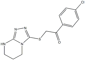 1-(4-chlorophenyl)-2-(5,6,7,8-tetrahydro[1,2,4]triazolo[4,3-a]pyrimidin-3-ylsulfanyl)ethanone 结构式