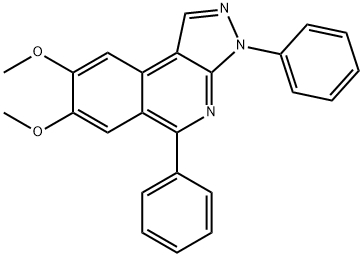 7,8-dimethoxy-3,5-diphenyl-3H-pyrazolo[3,4-c]isoquinoline 结构式