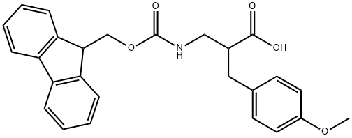 3-((((9H-芴-9-基)甲氧基)羰基)氨基)-2-(4-甲氧基苄基)丙酸 结构式