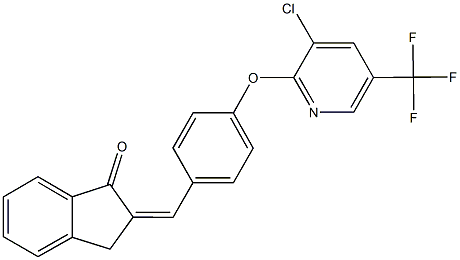 2-(4-{[3-chloro-5-(trifluoromethyl)-2-pyridinyl]oxy}benzylidene)-1-indanone 结构式