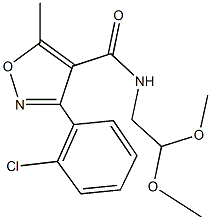 3-(2-chlorophenyl)-N-(2,2-dimethoxyethyl)-5-methyl-4-isoxazolecarboxamide 结构式