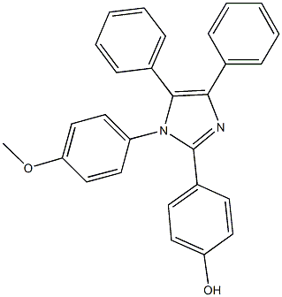 4-[1-(4-methoxyphenyl)-4,5-diphenyl-1H-imidazol-2-yl]phenol 结构式