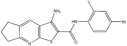 3-amino-N-(4-bromo-2-methylphenyl)-6,7-dihydro-5H-cyclopenta[b]thieno[3,2-e]pyridine-2-carboxamide 结构式